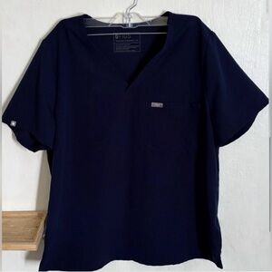 FIGS Navy Blue Catarina One-Pocket Scrub Top Size XXL